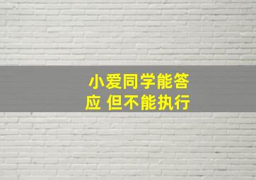 小爱同学能答应 但不能执行